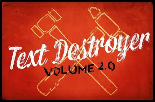 有力的图层纹理素材 Text Destroyer Vol