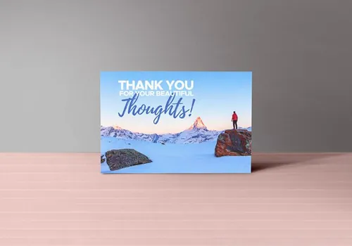 卡片明信片模型PSD贴图模板Thank You Notes Card Mockup PSD