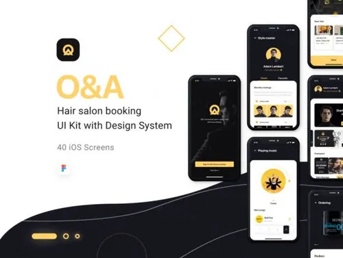 美发沙龙理发店预订APP UI套件