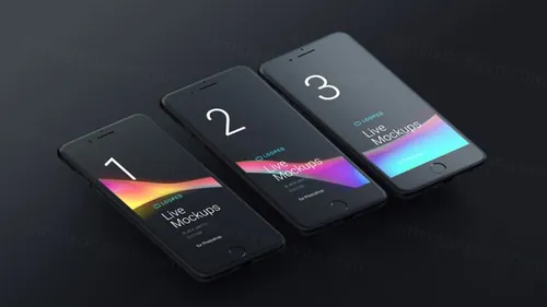 Black Clay Apple iPhone Mockups