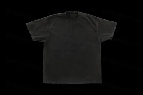 潮流街头短袖圆领T恤服饰设计贴图样机模板 Crew Neck Tee Mockup
