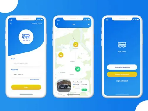 应用程序用户界面工具包BusTracker app UI Kit