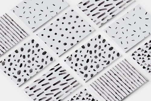 高质量黑白图案素材Packaging Handdrawn P