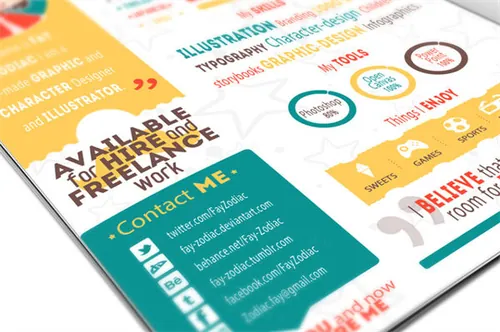 Unique Resume Free Template 可爱唯美简历模版