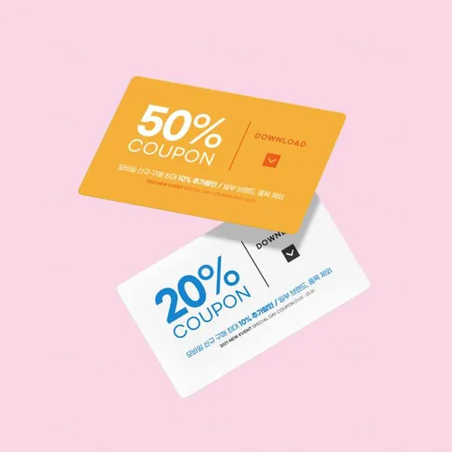 促销电子券抵用券会员卡折扣券优惠券设计概念展示提案样机PSD模板