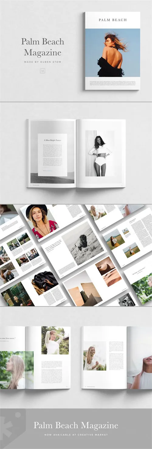 棕榈滩摄影画册杂志设计模板 Palm-Beach-Magazine