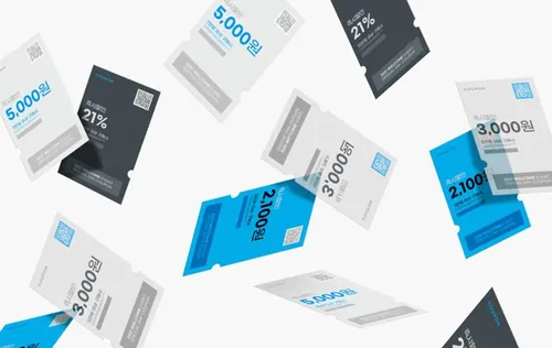 促销电子券抵用券会员卡折扣券优惠券设计概念展示提案样机PSD模板