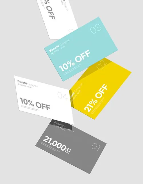 促销电子券抵用券会员卡折扣券优惠券设计概念展示提案样机PSD模板