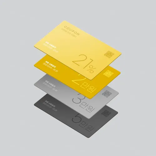 促销电子券抵用券会员卡折扣券优惠券设计概念展示提案样机PSD模板