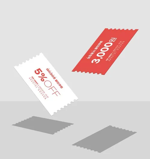 促销电子券抵用券会员卡折扣券优惠券设计概念展示提案样机PSD模板