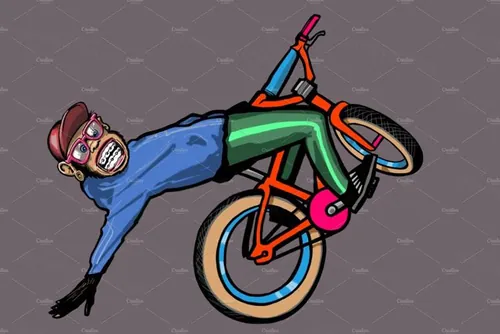 卡通猩猩插画 wheelie monkey