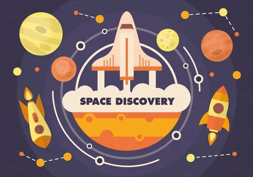 太空探索矢量图Space Discovery Vector