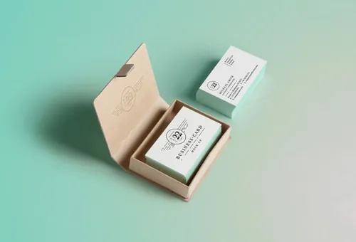 精美简约名片模型PSD贴图模板Psd Business Card Mock-Up