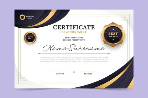 高质量现代学校毕业证书企业组织荣誉证书设计EPS矢量模板素材