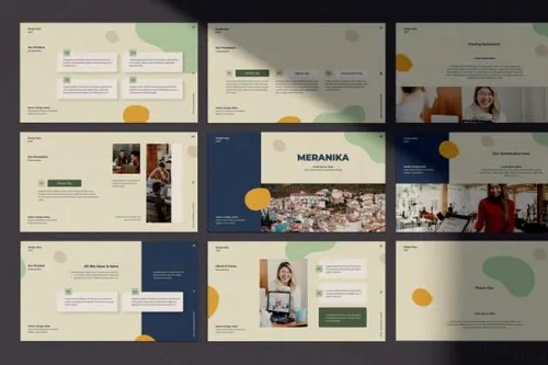 时尚高端优雅多用途的高品质幻灯片meranika keynote