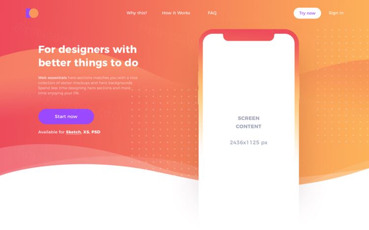 APP移动界面毕业设计作品网页展示样机模板 Creative Headers