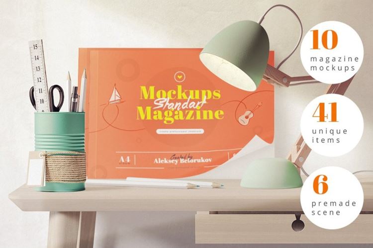 高质量杂志书籍画册场景设计提案样机模板 10 Magazin