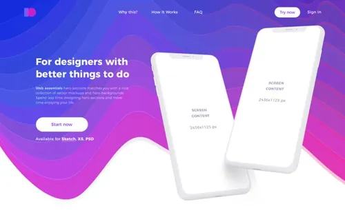 APP移动界面毕业设计作品网页展示样机模板 Creative Headers