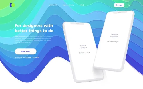 APP移动界面毕业设计作品网页展示样机模板 Creative Headers