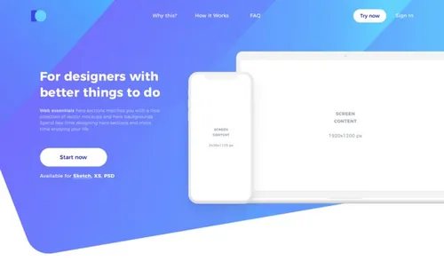 网页设计APP移动界面毕业设计作品网页展示样机模板 Creative Headers
