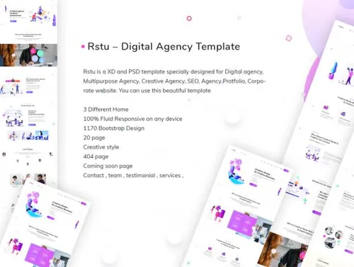 创意数字代理模板Creative Digital Agency Tem