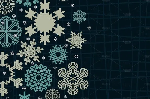 漂浮纹理雪花装饰插图 Structure snow