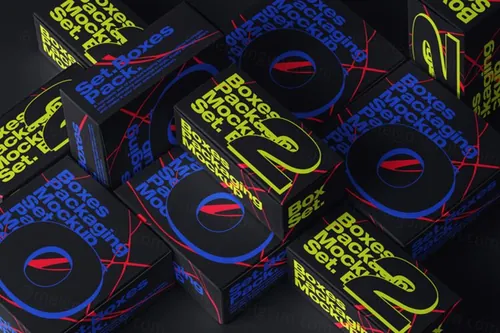 完整的psd盒包装样机 Psd Boxes Packaging Mockup Set