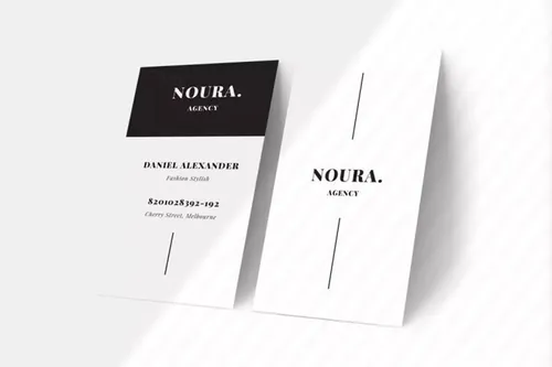时尚现代风格企业机构名片模板 Noura Business Card