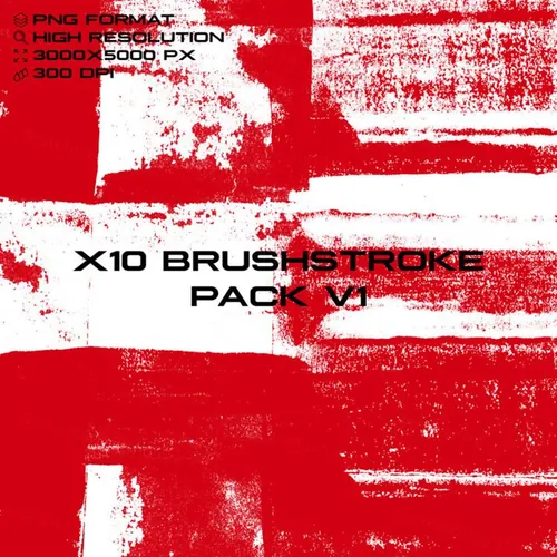 高分辨率油墨笔刷艺术笔触素材合辑 X10 Paint Bru