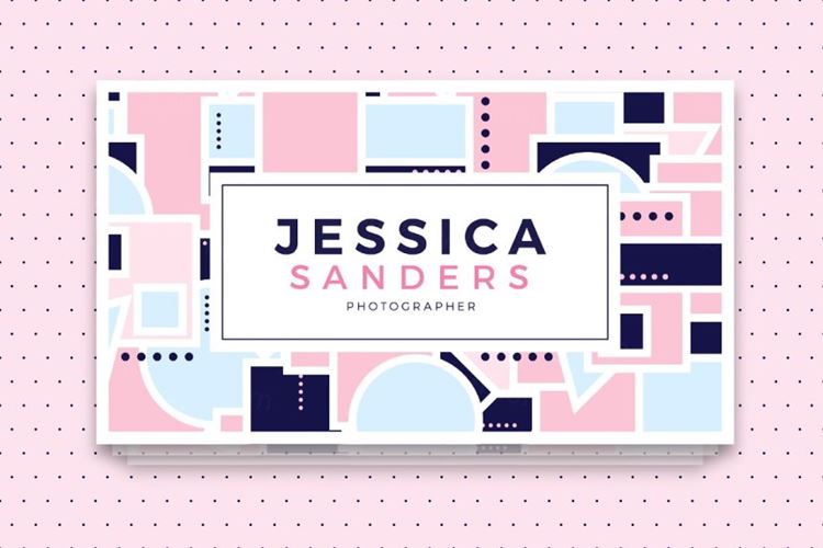 现代简约名片模版 Jessica Sanders Business Card【PSD/AI】