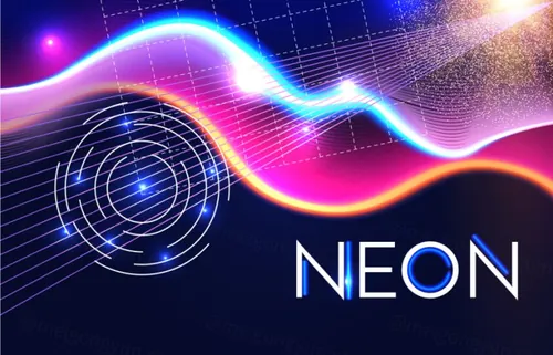 80年代风格带轻几何和运动元素的抽象几何霓虹灯背景 Abstract Geometric Background