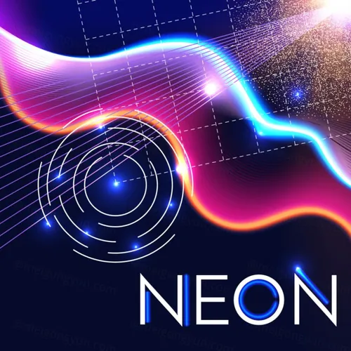 80年代风格带轻几何和运动元素的抽象几何霓虹灯背景 Abstract Geometric Background