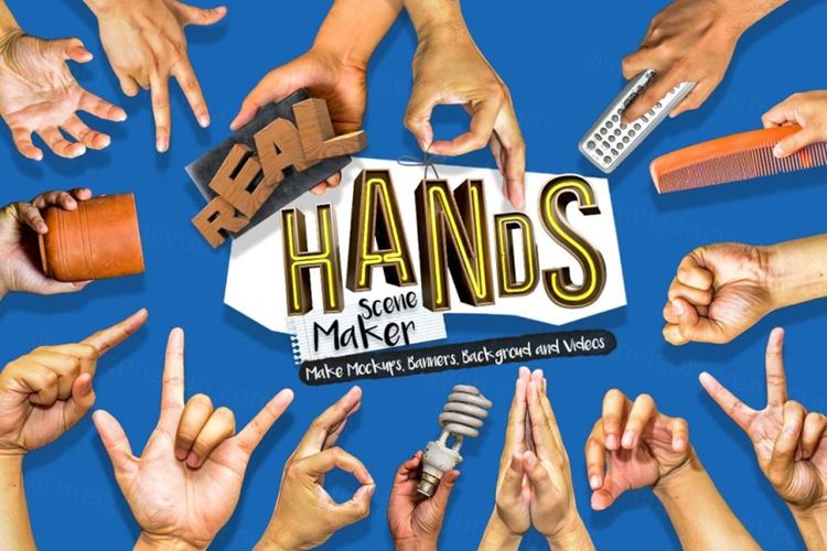 手势手掌手持场景设计元素合集包 Hands Scene Creator