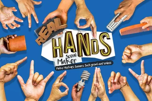 手势手掌手持场景设计元素合集包 Hands Scene Creator