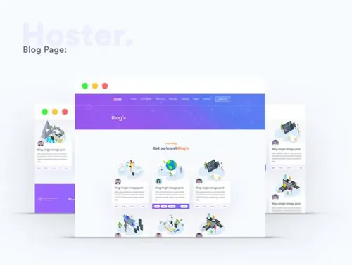 主机域托管业务PSD模板 Hosting Business Templ