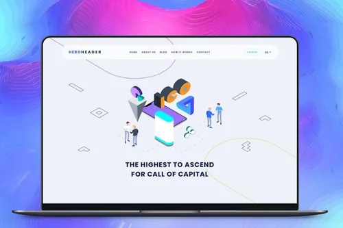 区块链比特币等距概念巨无霸网页2.5D头图banner登陆页面模板rblockchain isometric