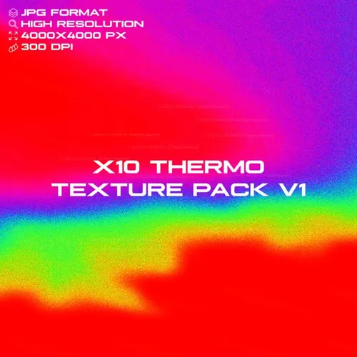 潮流热感应热敏热像仪渐变纹理素材合辑 X10 Thermo