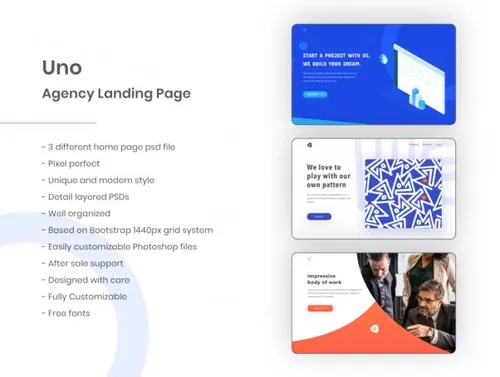 创意机构网页模板设计Creative Agency Web Template D