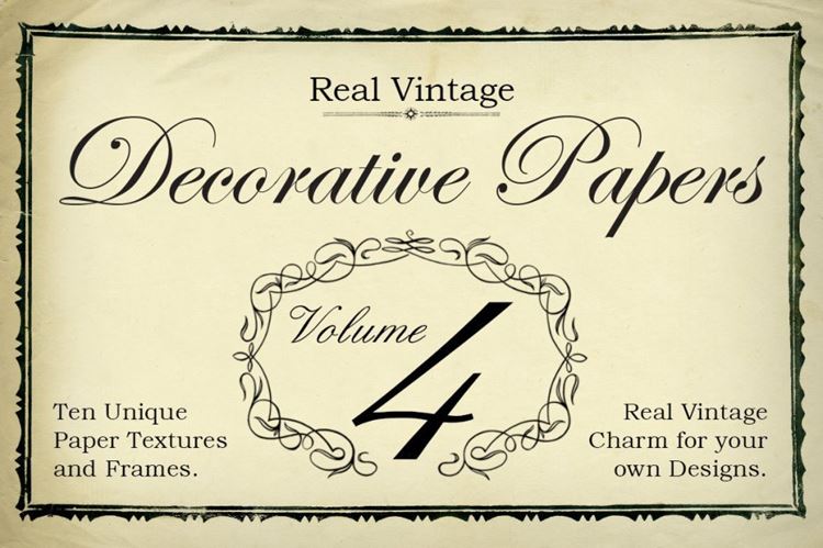 真正的复古装饰纸卷 Real Vintage Decorat