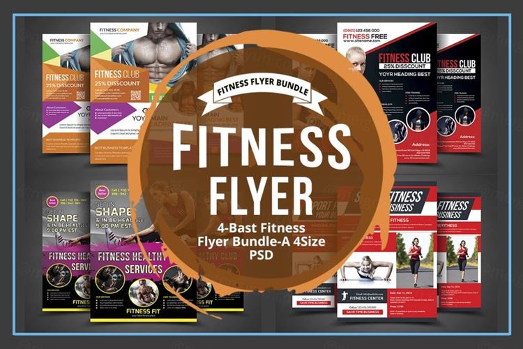 健身海报模版 Fitness  Gym Flyer Bund