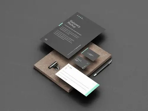 企业办公文具品牌VI设计提案样机PSD模板 Stationery mockup 样机模版