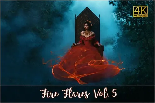 火焰纹理素材 4K Fire Flares Overlays