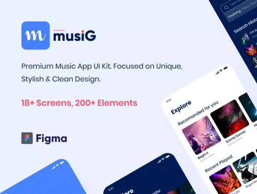 音乐APP应用程序iOS UI套件