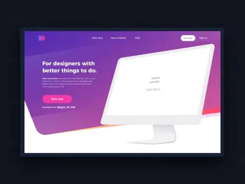 质感创意渐变Creative Headers