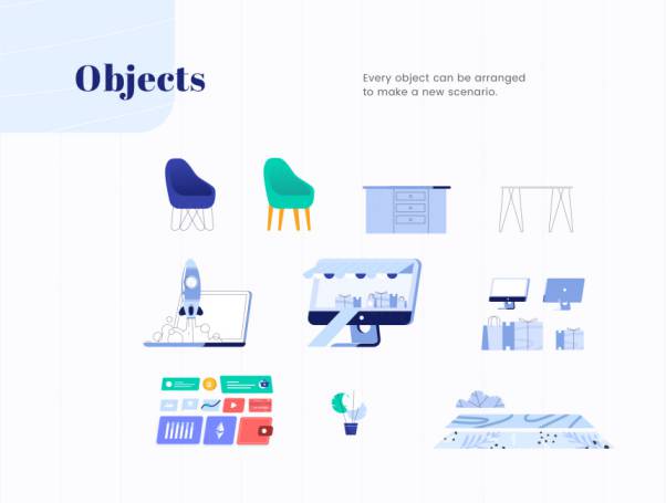 创业网站电子商务插图 Commerce Illustration