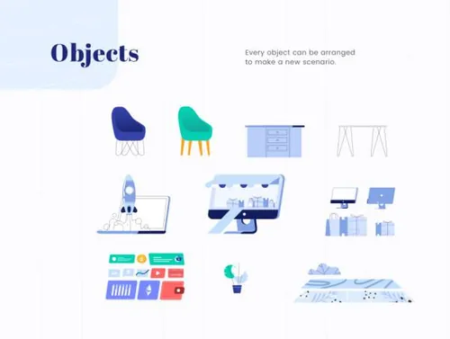 创业网站电子商务插图 Commerce Illustration