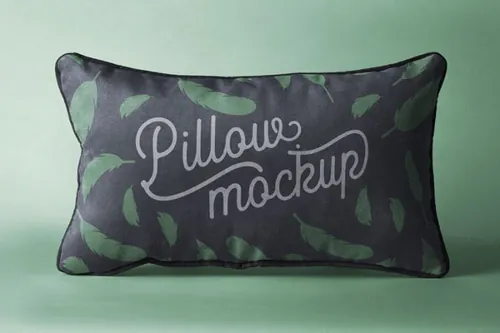 抱枕印花图案设计效果图样机模板 Rectangular Psd Pillow Mockup