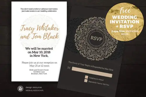Free Wedding Invitation Template 婚礼请柬模版免费下载 设