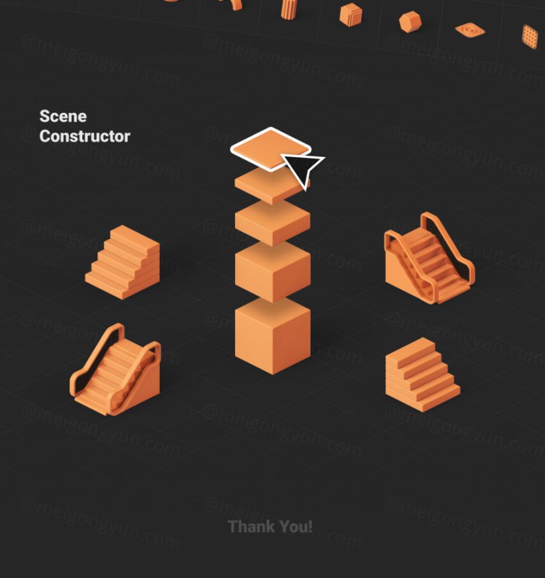 3D视觉设计系统元素场景图标素材 Bento 3D Design