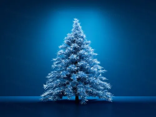 圣诞树新年圣诞节装饰元素3D渲染合成高清背景 3d rendering of a christmas